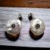 Cercei din perle moneda cu aplicatii cristale