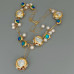 Colier perle naturale placate cu aur si sticla Murano